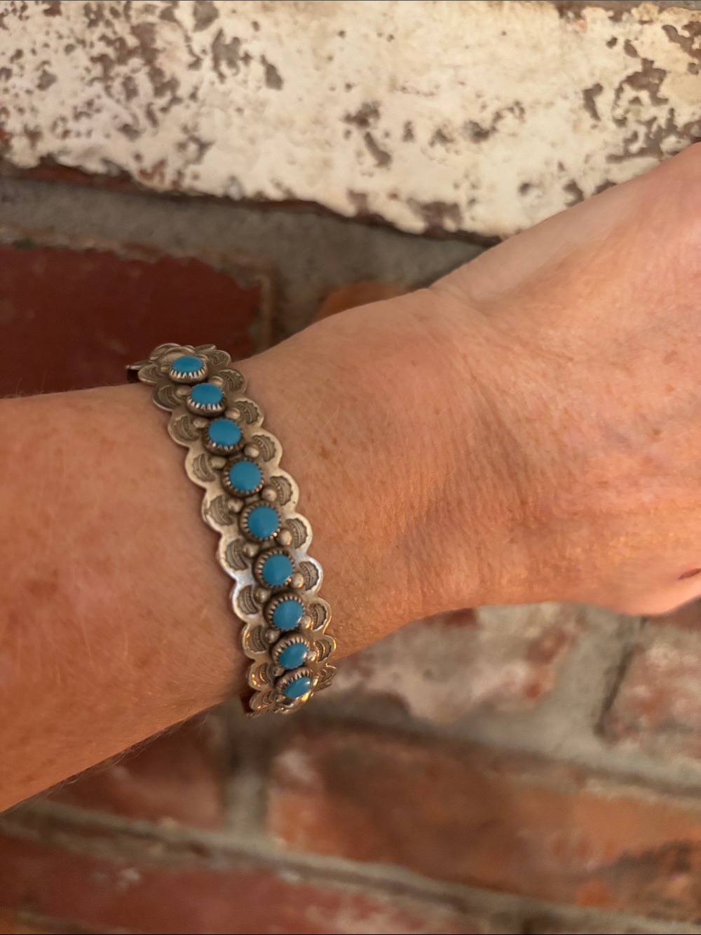 Vintage Navajo turquoise cuff bracelet